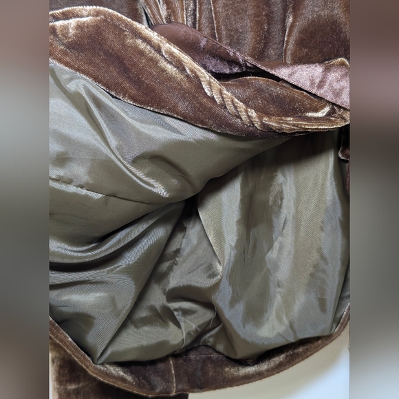 Vintage Selene Velvet Jacket 3X Brown Embellished Trim Belted Boho Statement - Picture 8 of 10